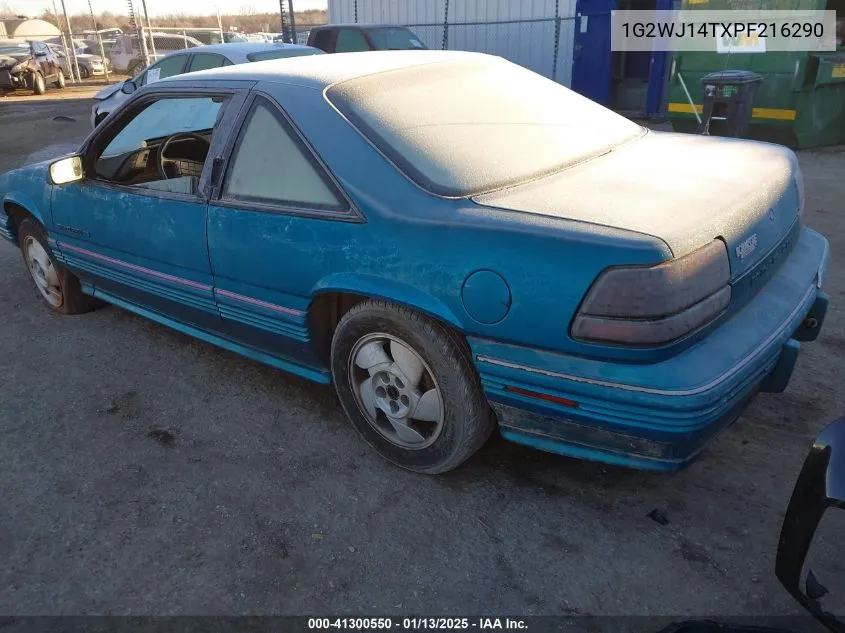 1993 Pontiac Grand Prix Se VIN: 1G2WJ14TXPF216290 Lot: 41300550