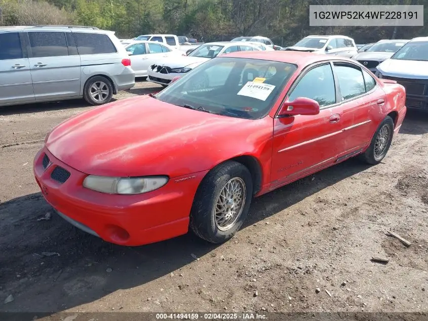 1998 Pontiac Grand Prix Gt VIN: 1G2WP52K4WF228191 Lot: 41494159