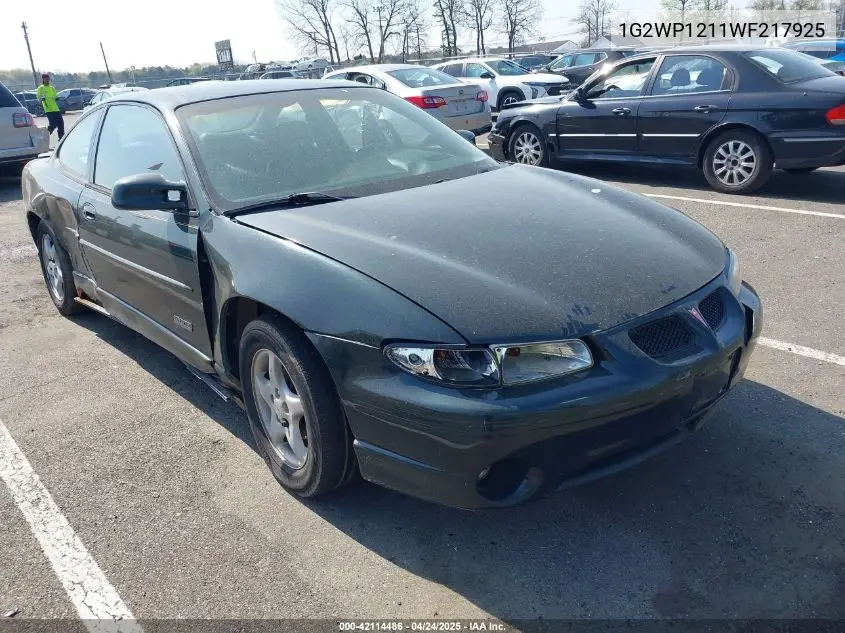 1998 Pontiac Grand Prix Gt VIN: 1G2WP1211WF217925 Lot: 42114486