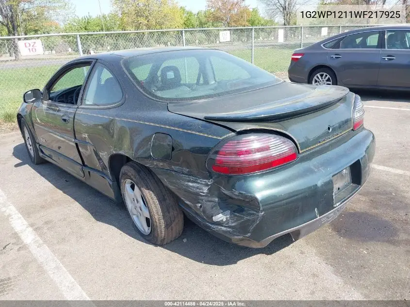 1998 Pontiac Grand Prix Gt VIN: 1G2WP1211WF217925 Lot: 42114486
