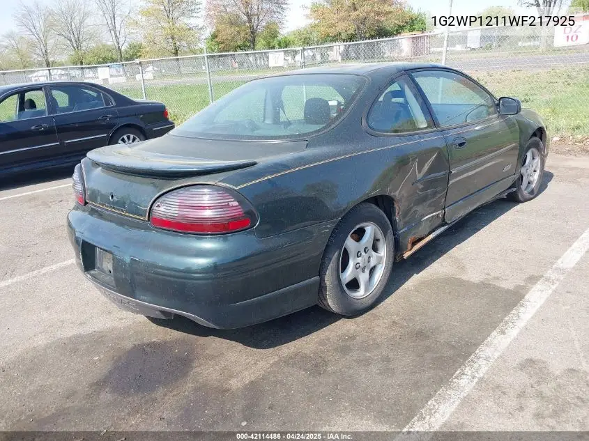 1998 Pontiac Grand Prix Gt VIN: 1G2WP1211WF217925 Lot: 42114486