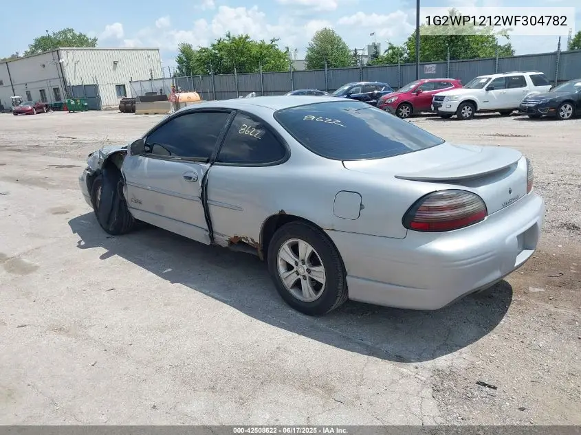 1998 Pontiac Grand Prix Gt VIN: 1G2WP1212WF304782 Lot: 42508622