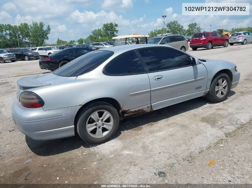 1998 Pontiac Grand Prix Gt VIN: 1G2WP1212WF304782 Lot: 42508622