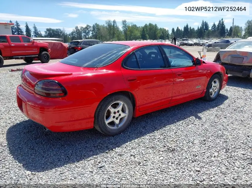 1998 Pontiac Grand Prix Gt VIN: 1G2WP5212WF252464 Lot: 42638305
