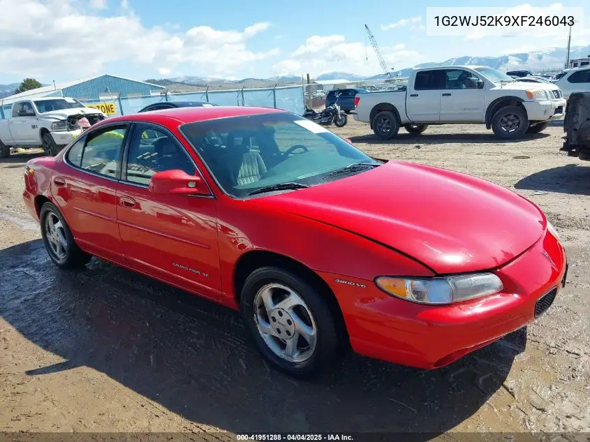 1999 Pontiac Grand Prix Se VIN: 1G2WJ52K9XF246043 Lot: 41951288