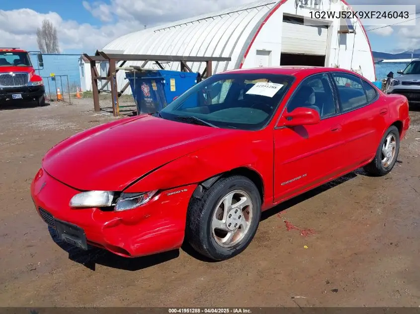 1999 Pontiac Grand Prix Se VIN: 1G2WJ52K9XF246043 Lot: 41951288