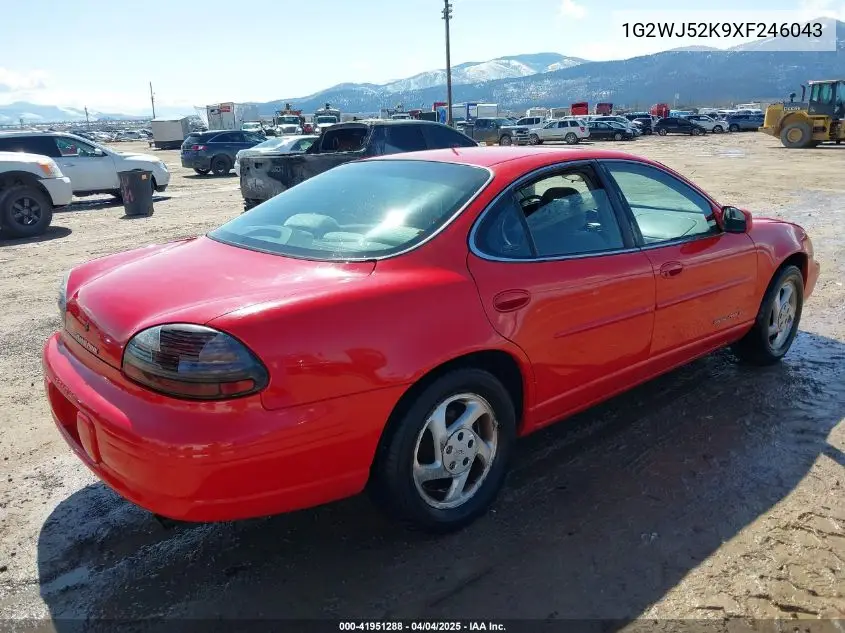 1999 Pontiac Grand Prix Se VIN: 1G2WJ52K9XF246043 Lot: 41951288