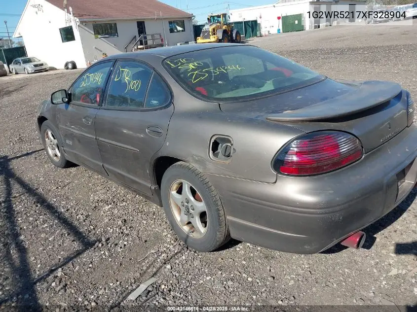 1999 Pontiac Grand Prix Gtp VIN: 1G2WR5217XF328904 Lot: 42146616