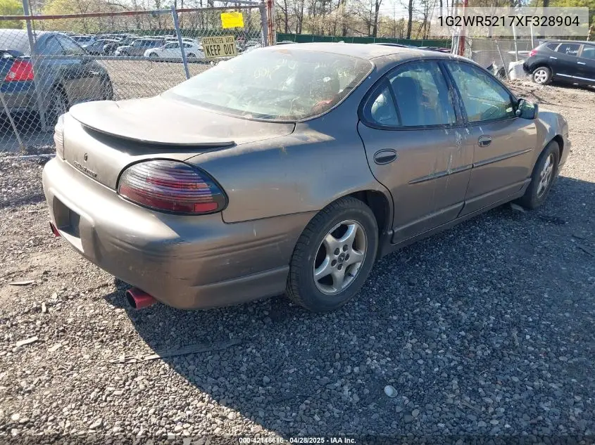 1999 Pontiac Grand Prix Gtp VIN: 1G2WR5217XF328904 Lot: 42146616