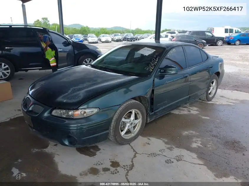 1999 Pontiac Grand Prix Gt VIN: 1G2WP52K5XF266417 Lot: 42176995