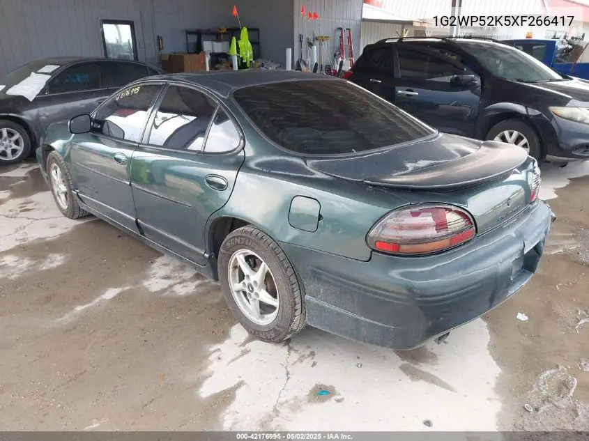 1999 Pontiac Grand Prix Gt VIN: 1G2WP52K5XF266417 Lot: 42176995