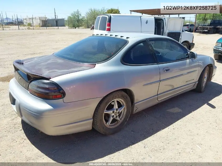 1999 Pontiac Grand Prix Gt VIN: 1G2WP12K8XF258725 Lot: 42455749
