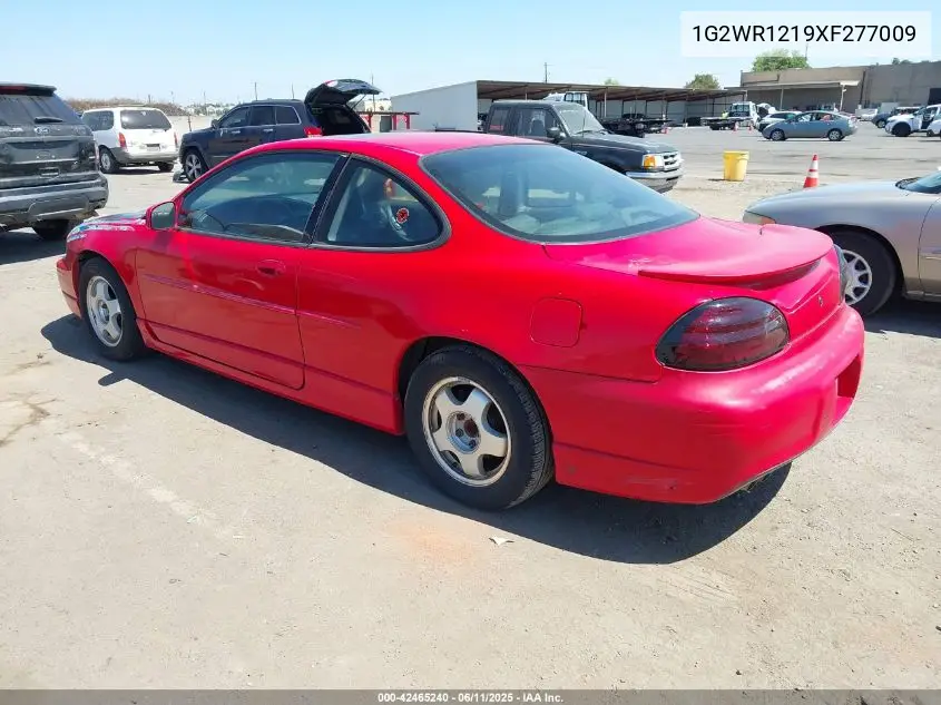 1999 Pontiac Grand Prix Gtp VIN: 1G2WR1219XF277009 Lot: 42465240