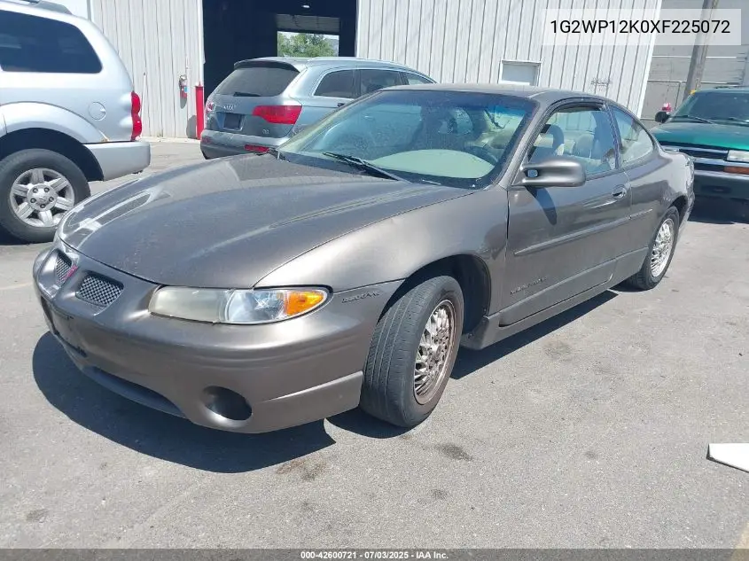 1999 Pontiac Grand Prix Gt VIN: 1G2WP12K0XF225072 Lot: 42600721