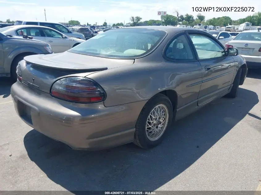 1999 Pontiac Grand Prix Gt VIN: 1G2WP12K0XF225072 Lot: 42600721