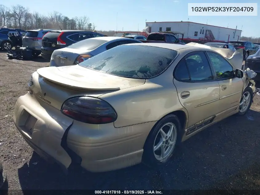 2000 Pontiac Grand Prix Gt VIN: 1G2WP52K3YF204709 Lot: 41817818