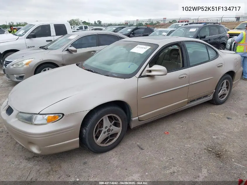 2001 Pontiac Grand Prix Gt VIN: 1G2WP52K51F134717 Lot: 42114242