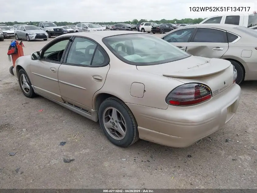 2001 Pontiac Grand Prix Gt VIN: 1G2WP52K51F134717 Lot: 42114242