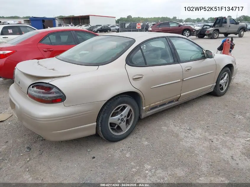 2001 Pontiac Grand Prix Gt VIN: 1G2WP52K51F134717 Lot: 42114242