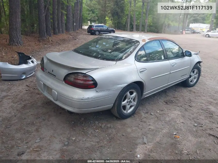 2001 Pontiac Grand Prix Se VIN: 1G2WK52J81F117139 Lot: 42160205