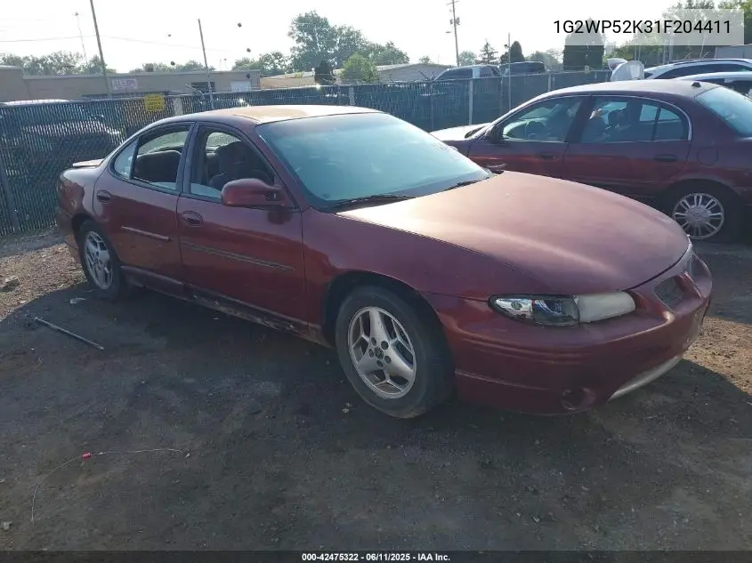 2001 Pontiac Grand Prix Gt VIN: 1G2WP52K31F204411 Lot: 42475322