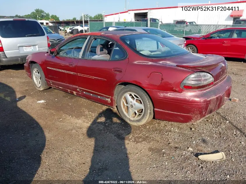 2001 Pontiac Grand Prix Gt VIN: 1G2WP52K31F204411 Lot: 42475322