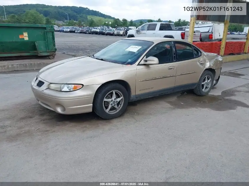 2001 Pontiac Grand Prix Gt VIN: 1G2WP52K01F161243 Lot: 42626841