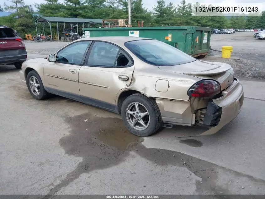 2001 Pontiac Grand Prix Gt VIN: 1G2WP52K01F161243 Lot: 42626841