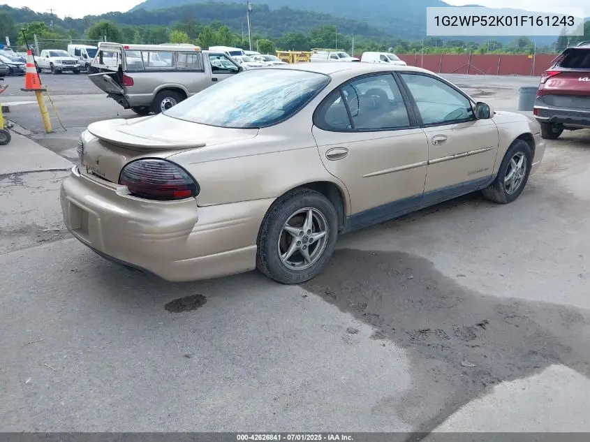 2001 Pontiac Grand Prix Gt VIN: 1G2WP52K01F161243 Lot: 42626841