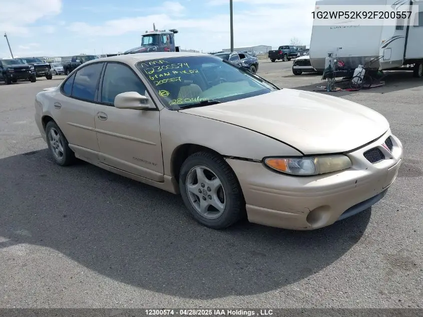 2002 Pontiac Grand Prix Gt VIN: 1G2WP52K92F200557 Lot: 12300574