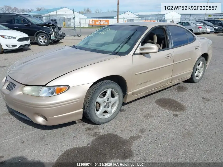 2002 Pontiac Grand Prix Gt VIN: 1G2WP52K92F200557 Lot: 12300574