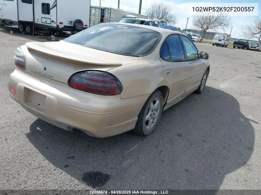 2002 Pontiac Grand Prix Gt VIN: 1G2WP52K92F200557 Lot: 12300574