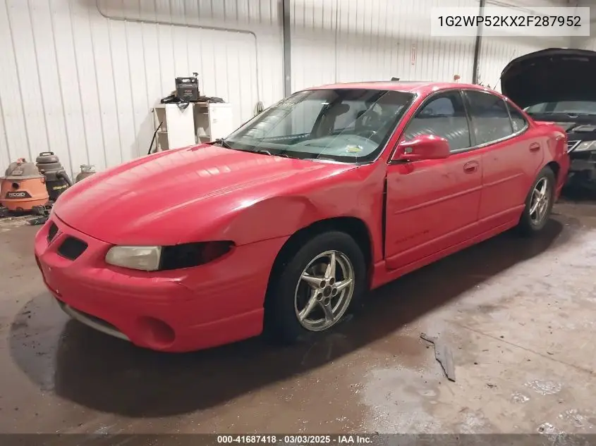 2002 Pontiac Grand Prix Gt VIN: 1G2WP52KX2F287952 Lot: 41687418