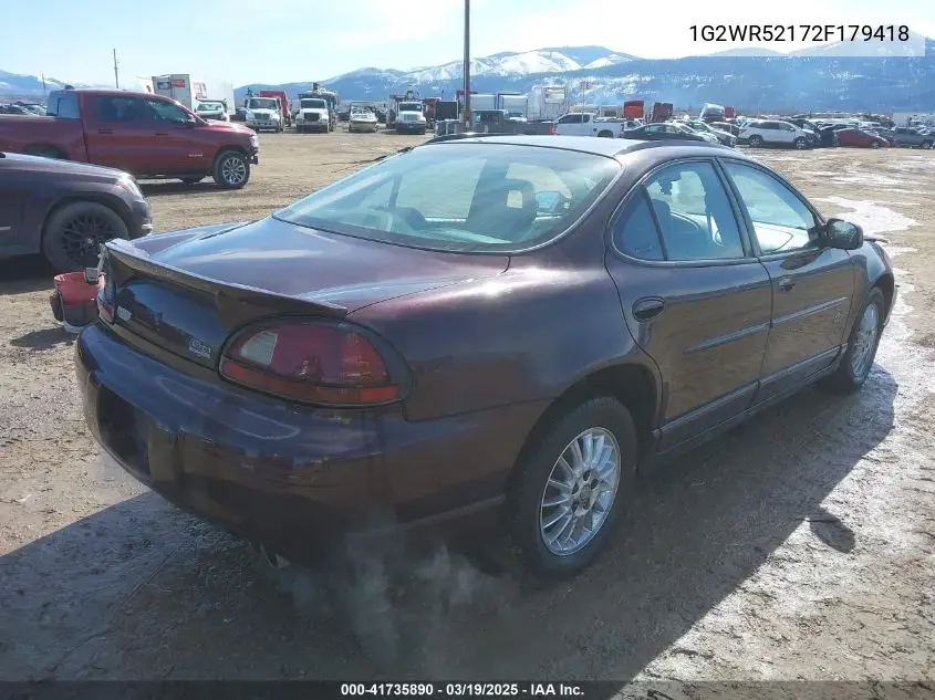 2002 Pontiac Grand Prix Gtp VIN: 1G2WR52172F179418 Lot: 41735890