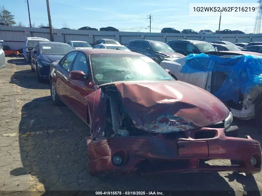 2002 Pontiac Grand Prix Se VIN: 1G2WK52J62F216219 Lot: 41815578