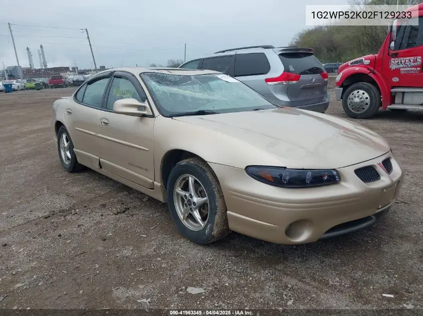 2002 Pontiac Grand Prix Gt VIN: 1G2WP52K02F129233 Lot: 41963349