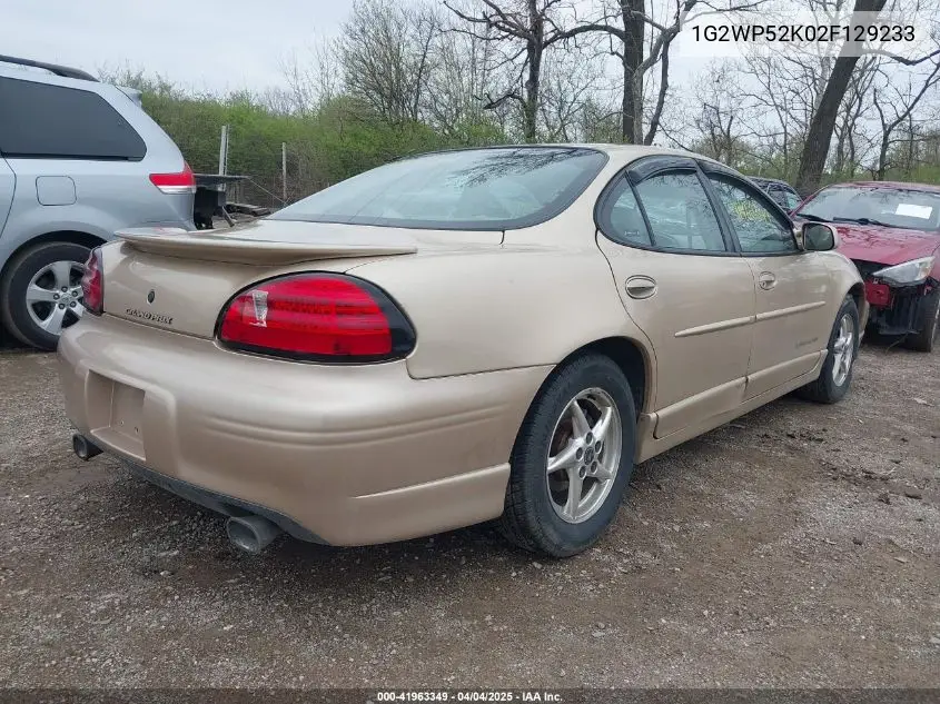 2002 Pontiac Grand Prix Gt VIN: 1G2WP52K02F129233 Lot: 41963349