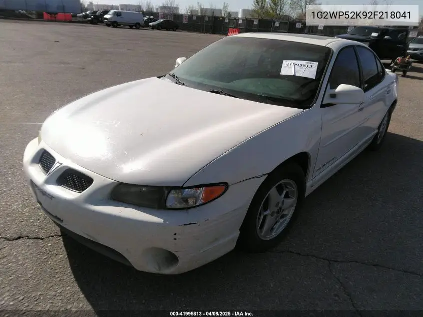 2002 Pontiac Grand Prix Gt VIN: 1G2WP52K92F218041 Lot: 41995813