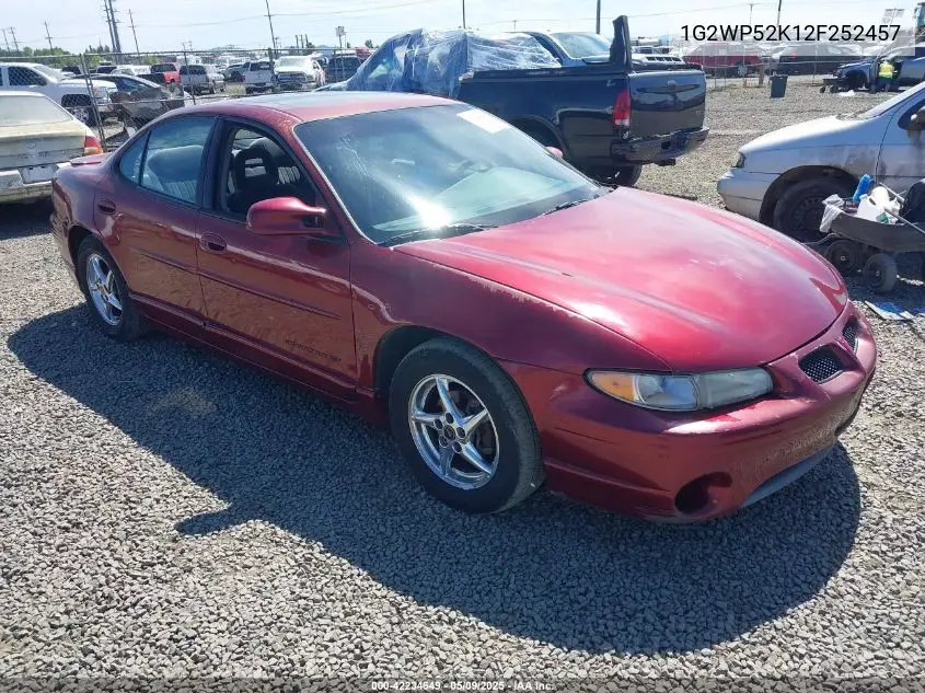 2002 Pontiac Grand Prix Gt VIN: 1G2WP52K12F252457 Lot: 42234649