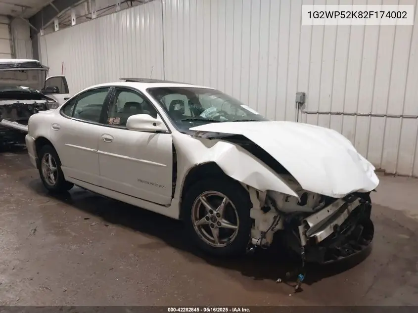 2002 Pontiac Grand Prix Gt VIN: 1G2WP52K82F174002 Lot: 42282845