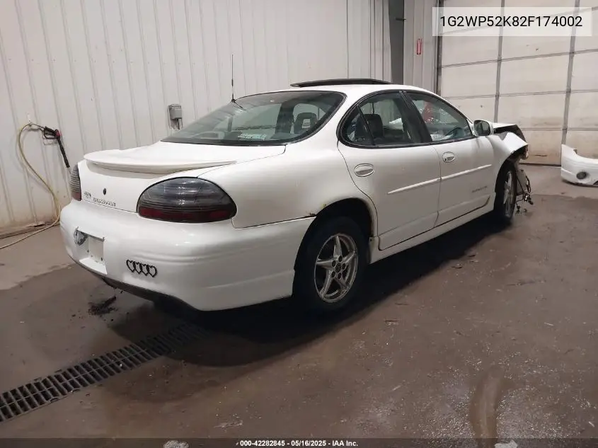 2002 Pontiac Grand Prix Gt VIN: 1G2WP52K82F174002 Lot: 42282845