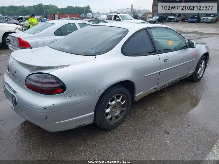 2002 Pontiac Grand Prix Gtp VIN: 1G2WR12102F127377 Lot: 42426496