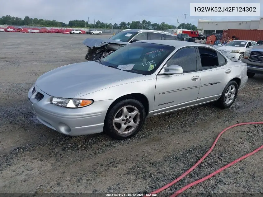 2002 Pontiac Grand Prix Se VIN: 1G2WK52J42F124302 Lot: 42491171