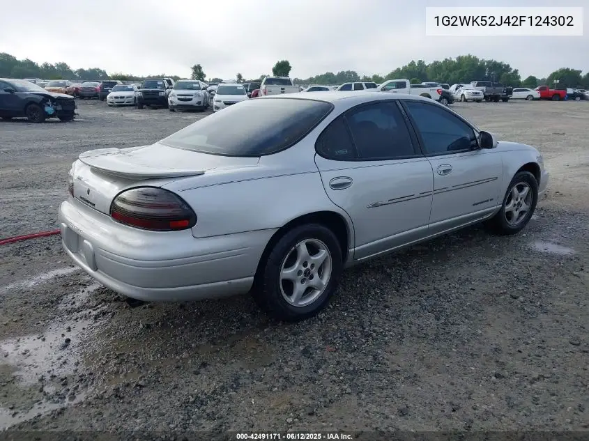 2002 Pontiac Grand Prix Se VIN: 1G2WK52J42F124302 Lot: 42491171