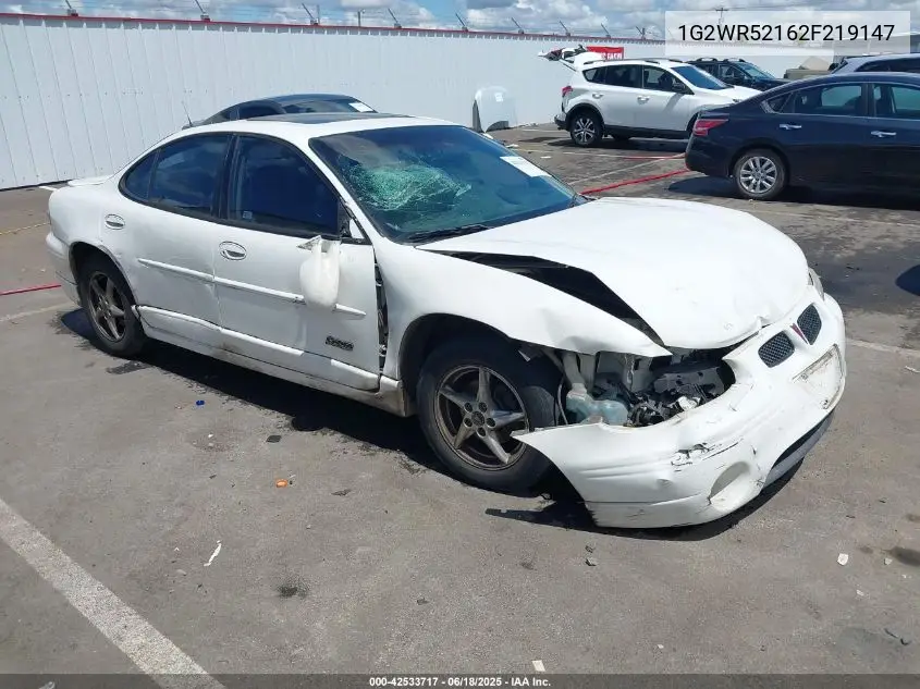 2002 Pontiac Grand Prix Gtp VIN: 1G2WR52162F219147 Lot: 42533717