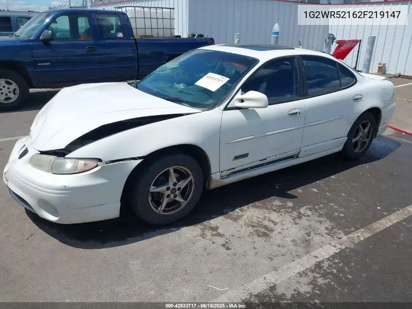 2002 Pontiac Grand Prix Gtp VIN: 1G2WR52162F219147 Lot: 42533717
