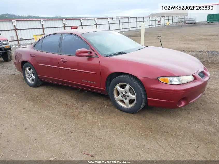 2002 Pontiac Grand Prix Se VIN: 1G2WK52J02F263830 Lot: 42551825