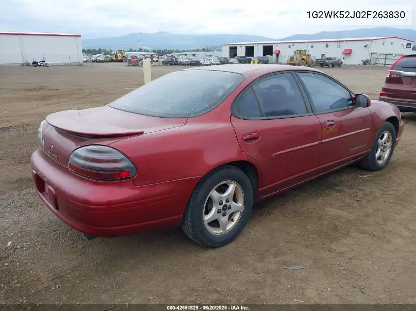 2002 Pontiac Grand Prix Se VIN: 1G2WK52J02F263830 Lot: 42551825