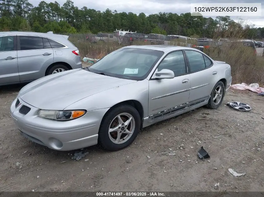 2003 Pontiac Grand Prix Gt VIN: 1G2WP52K63F122160 Lot: 41741497