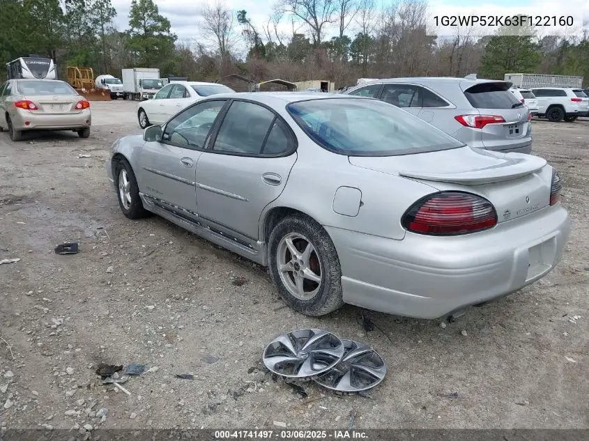 2003 Pontiac Grand Prix Gt VIN: 1G2WP52K63F122160 Lot: 41741497